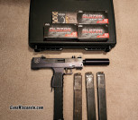 MPA Defender MAC/Uzi-Style 9mm Handgun w/ Case, 4 Mags, and ~300 Rounds