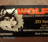 Wolf Performance Ammo - .62 gr. 223 Remington - 11 boxes of 20 cartridges available 