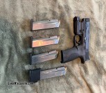 Smith & Wesson full size 45 caliber semi automatic handgun complete