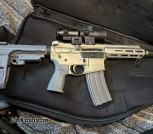 Q LLC SUGAR WEASEL .300 BLACKOUT SEMI-AUTOMATIC AR PISTOL, FDE - SW-300BLK-7-PISTOL