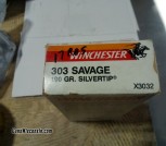  Vintage Winchester Super-X .303 Savage 190 Grain Silvertip Ammunition – Partial Box (17 Rounds)